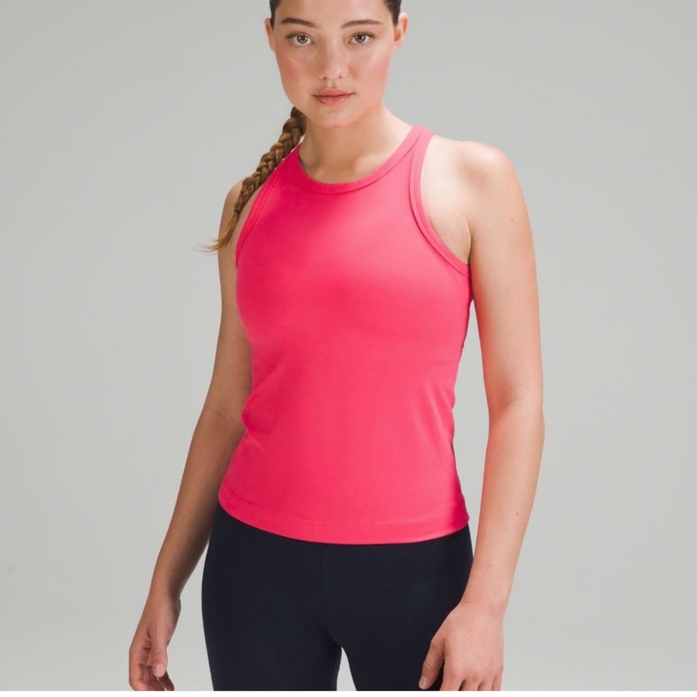 Lululemon Athletica Pink Fitted Tank Top
